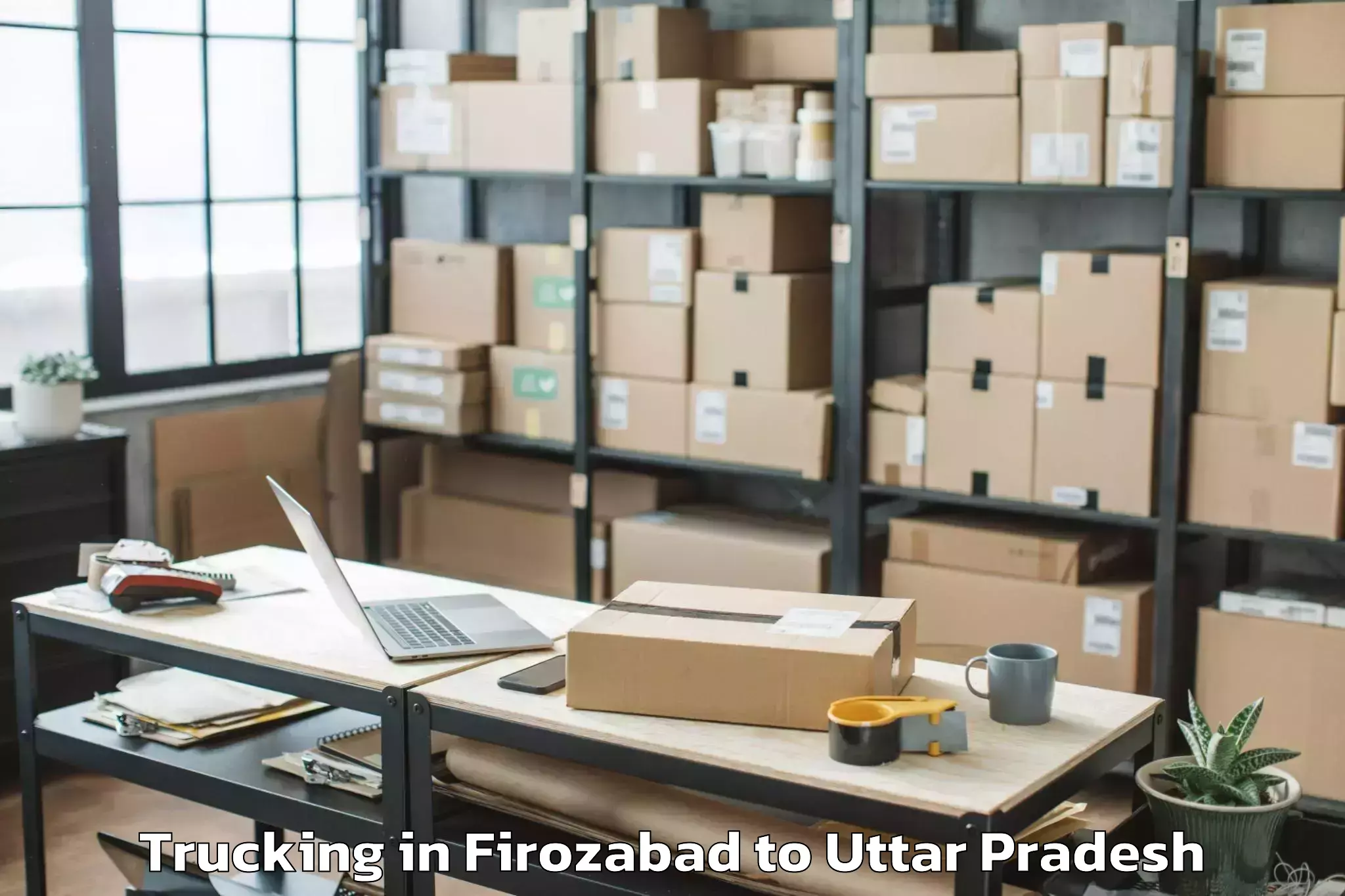 Book Firozabad to Auraiya Trucking Online